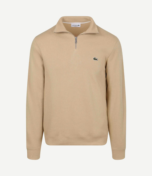 Pullover zipper beige