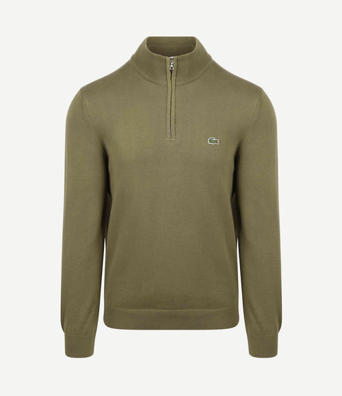 Pullover zipper groen