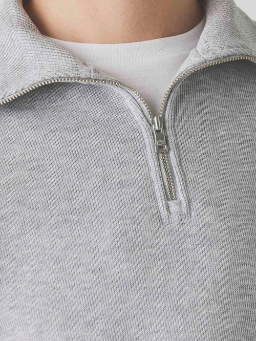 Pullover zipper lichtgrijs
