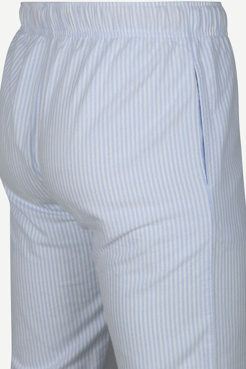 Loungebroek streep lichtblauw