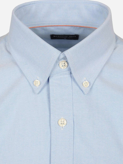 Short sleeve overhemd Oxford yale lichtblauw