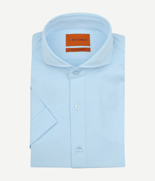 Shortsleeve sorona overhemd erik lichtblauw