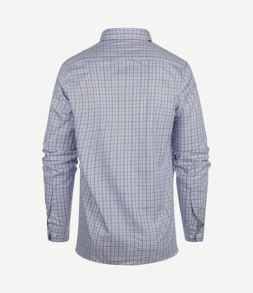 Overhemd ruiten blauw rood