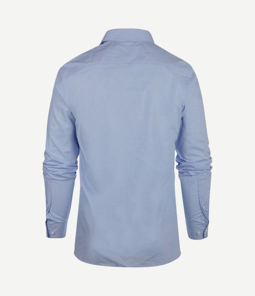 Overhemd slim-fit ruit lichtblauw