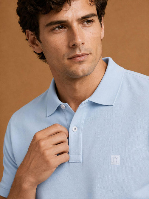 The rene poloshirt lichtblauw
