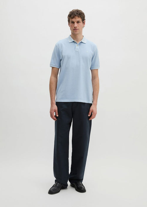 Poloshirt piqué dusted blauw