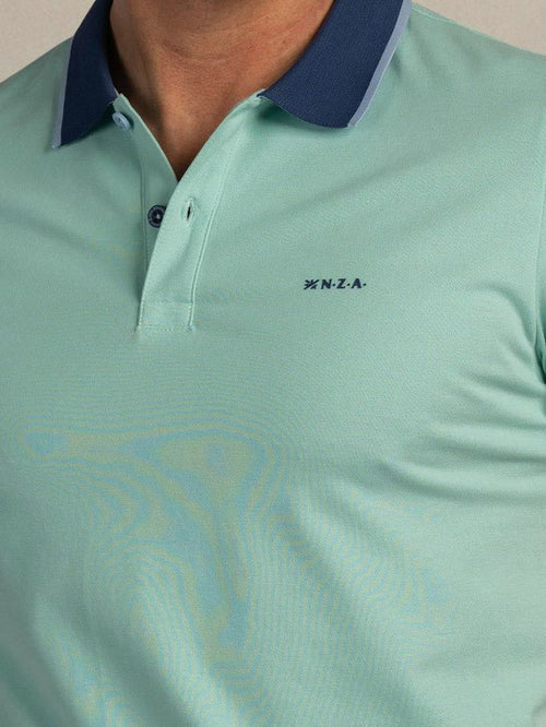 Polo foxton piqué pale leaf