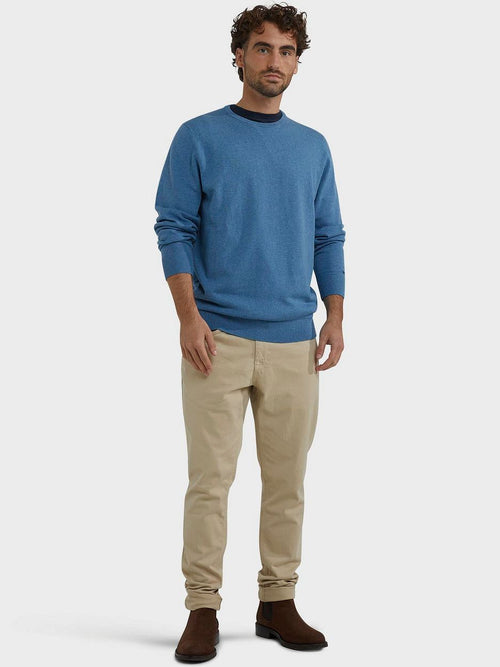 Trui merino blend lichtblauw