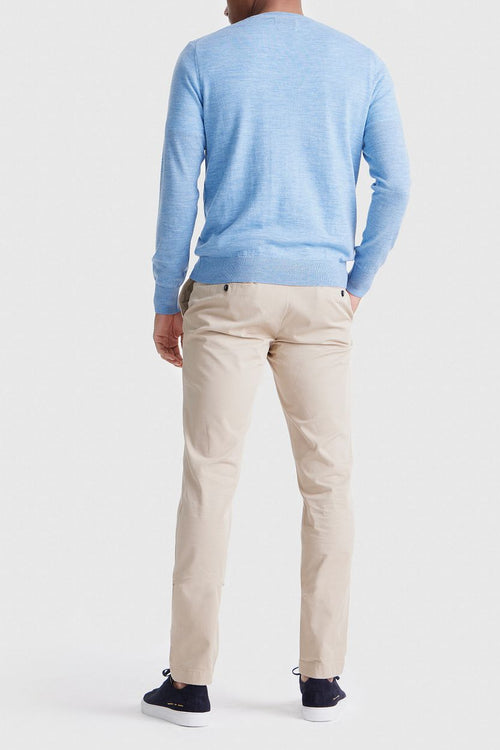 The john pullover merino lichtblauw