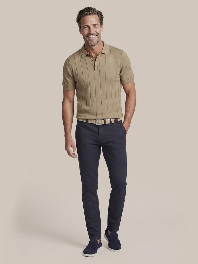 Chino plato donkerblauw met azul loafers donkerblauw