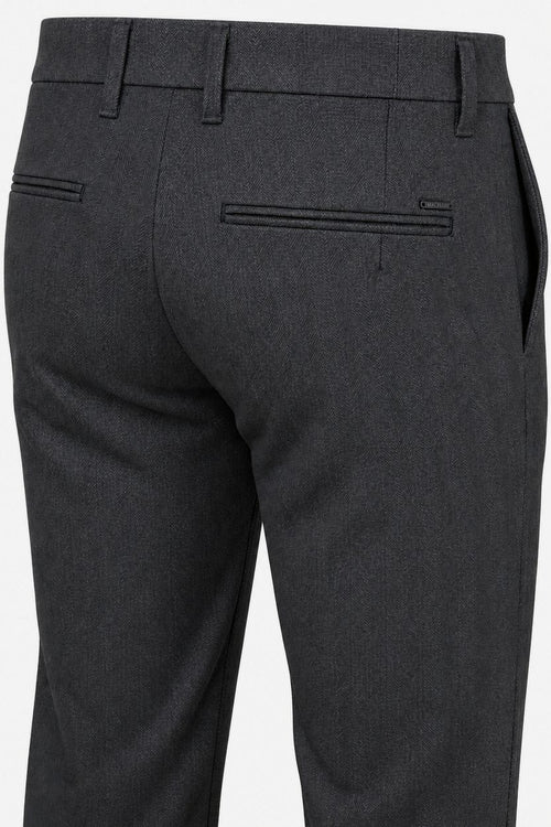 Broek Lennox herringbone grey stone
