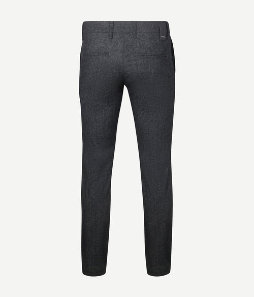 Broek Lennox melange donkerblauw