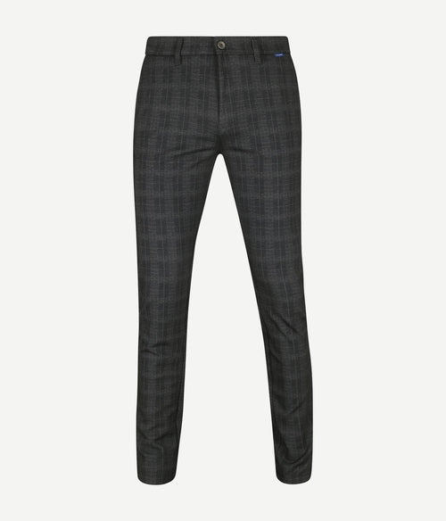 Mac chino griffin ruit antraciet | Slim-fit