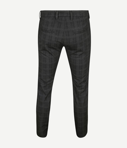 Mac chino griffin ruit antraciet | Slim-fit
