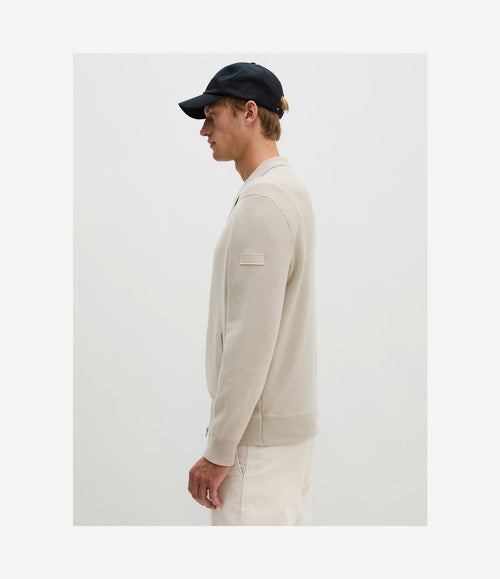 Cardigan zip grey silk