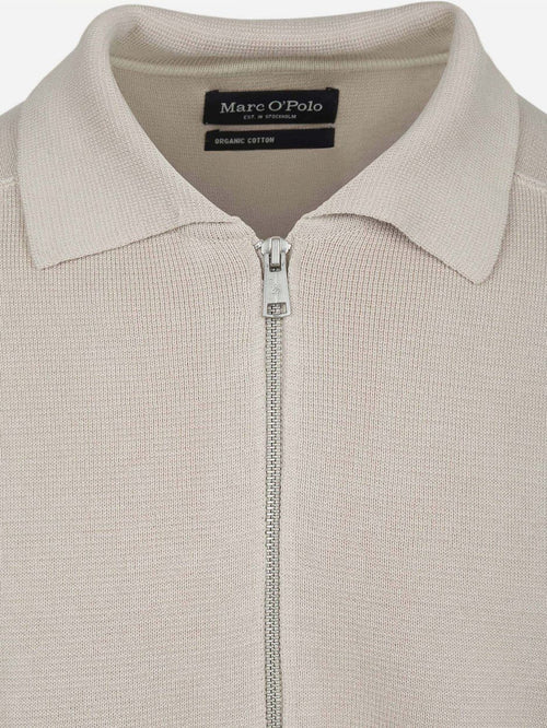 Cardigan zip grey silk