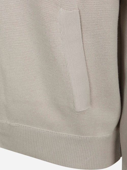 Cardigan zip grey silk