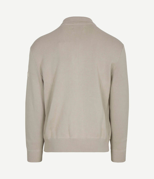 Cardigan zip grey silk