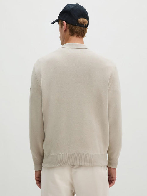 Cardigan zip grey silk