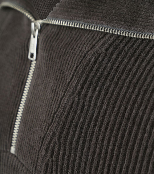 Marc o'polo halve rits trui antraciet | Regular-fit
