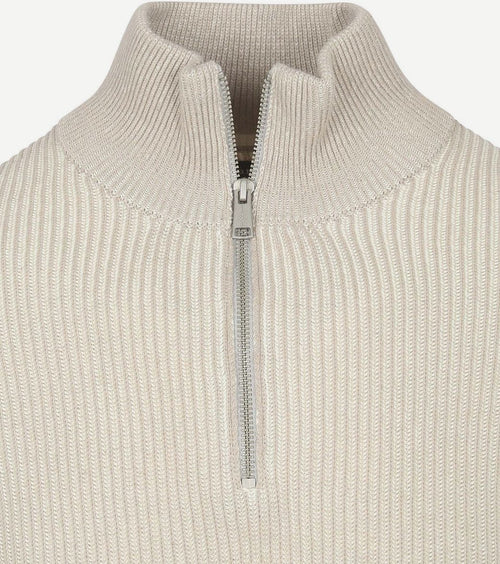 Marc o'polo halve rits trui grijs | Regular-fit