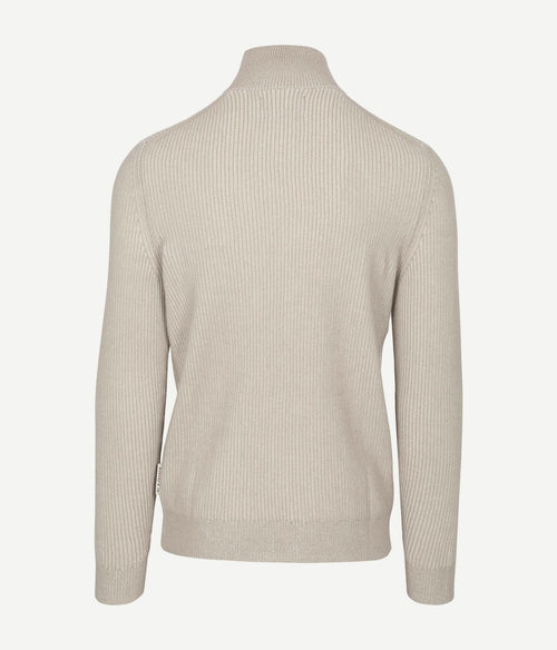 Marc o'polo halve rits trui grijs | Regular-fit