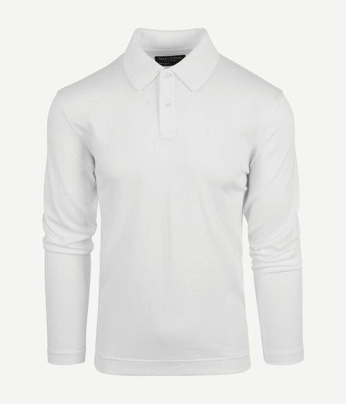 Marc o'polo knitted poloshirt wit | Regular-fit