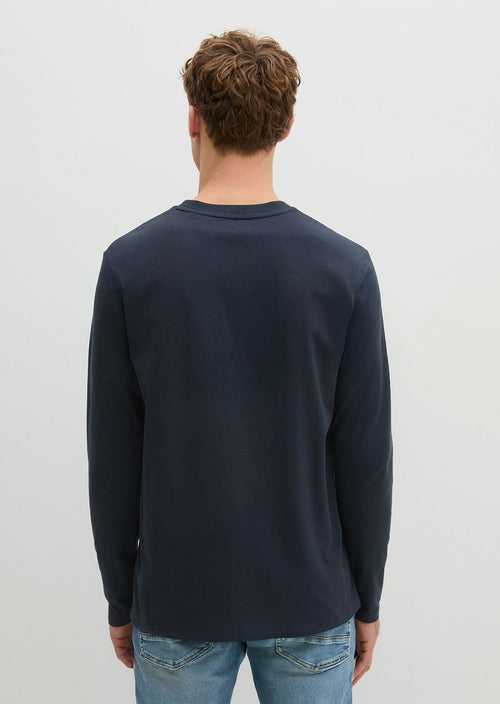 Long sleeve t-shirt donkerblauw