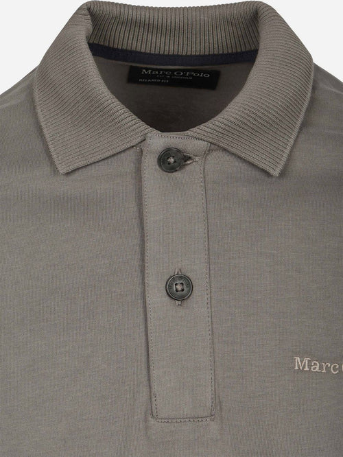 Longsleeve heavy poloshirt graphite dust