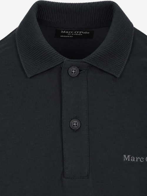 Longsleeve heavy poloshirt peppercorn grey
