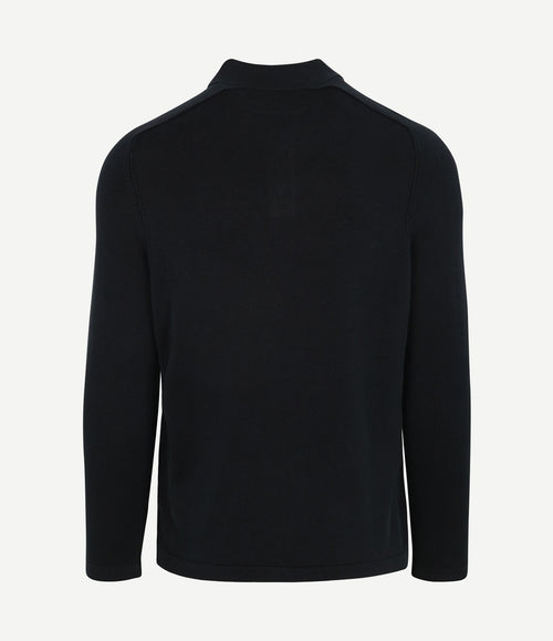 Longsleeve polo donkerblauw