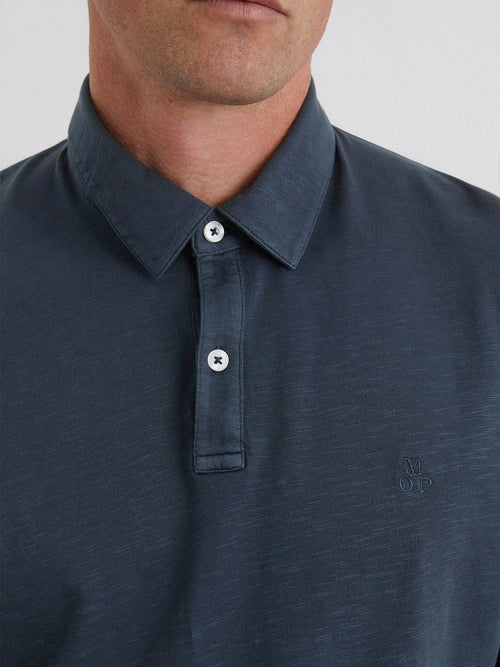 Longsleeve poloshirt donkerblauw