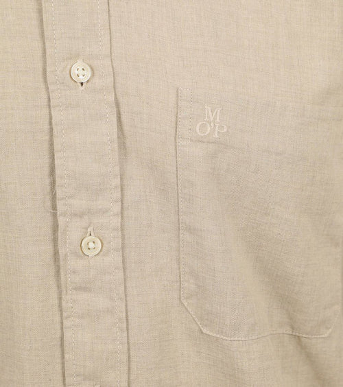 Overhemd twill beige
