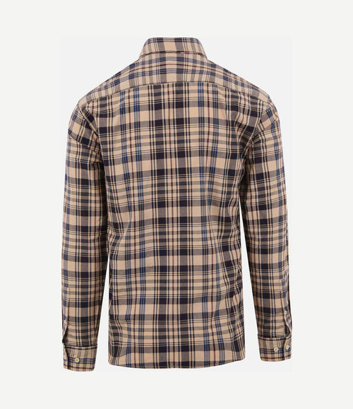 Overhemd ruiten beige