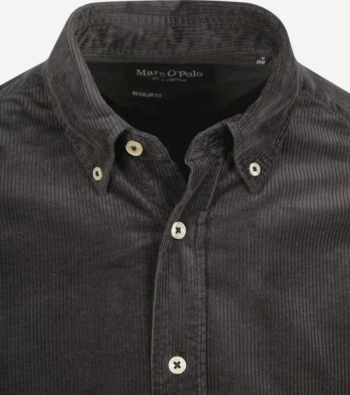 Marc o'polo overhemd corduroy antraciet | Regular-fit