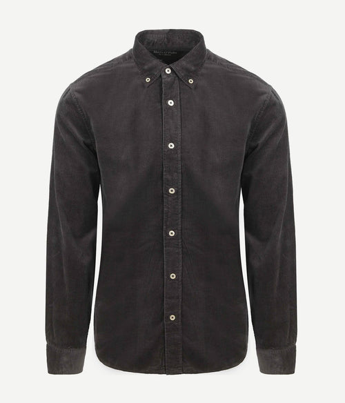 Marc o'polo overhemd corduroy antraciet | Regular-fit