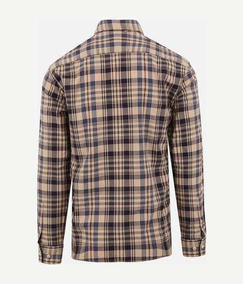 Marc o'polo overhemd ruiten beige | Regular-fit