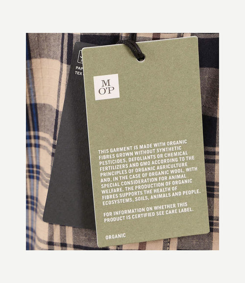 Overhemd ruiten beige