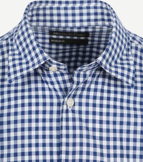 Marc o'polo overhemd ruiten blauw | Regular-fit