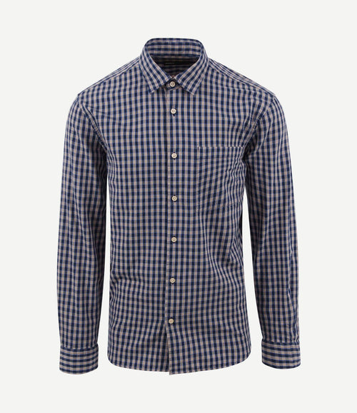 Overhemd ruiten donkerblauw