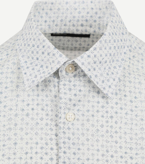 Marc o'polo overhemd short sleeves print wit | Regular-fit