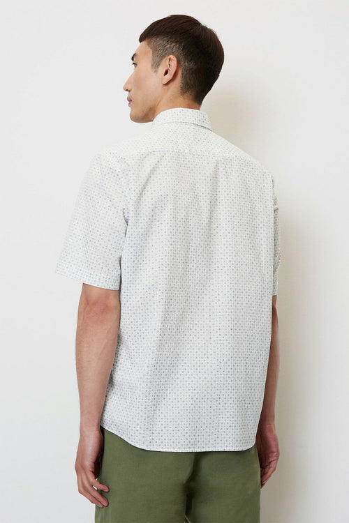 Marc o'polo overhemd short sleeves print wit | Regular-fit