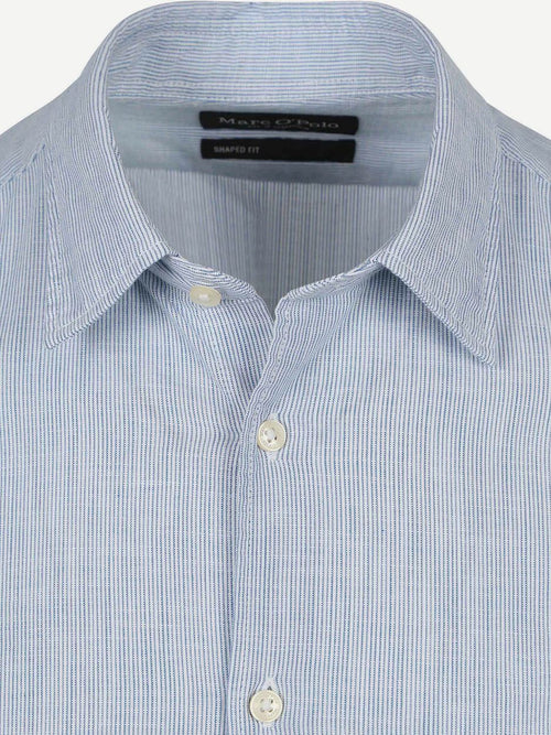 Overhemd streep lichtblauw