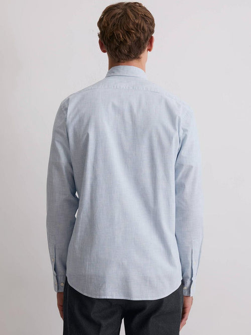 Overhemd streep lichtblauw