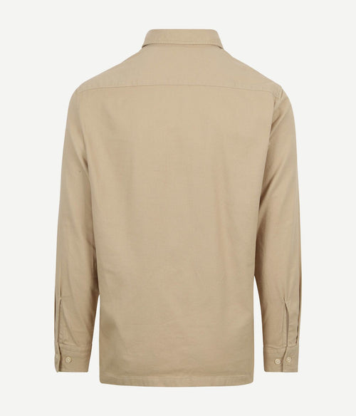 Marc o'polo overhemd twill flanel beige | Regular-fit