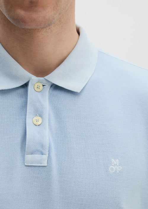 Poloshirt piqué dusted blauw