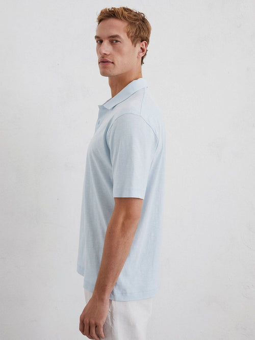 Marc o'polo poloshirt slubs starlight blauw