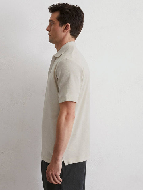 Poloshirt riva terry cloth ecru