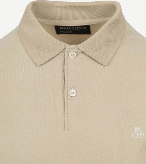 Marc o'polo poloshirt lange mouwen beige