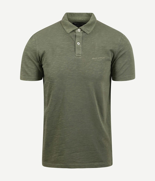 Poloshirt melange olijfgroen